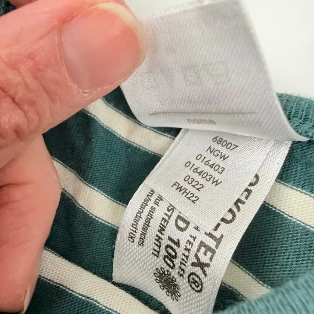 Hanna Andersson Green Striped Horse Dress, Size 6/7